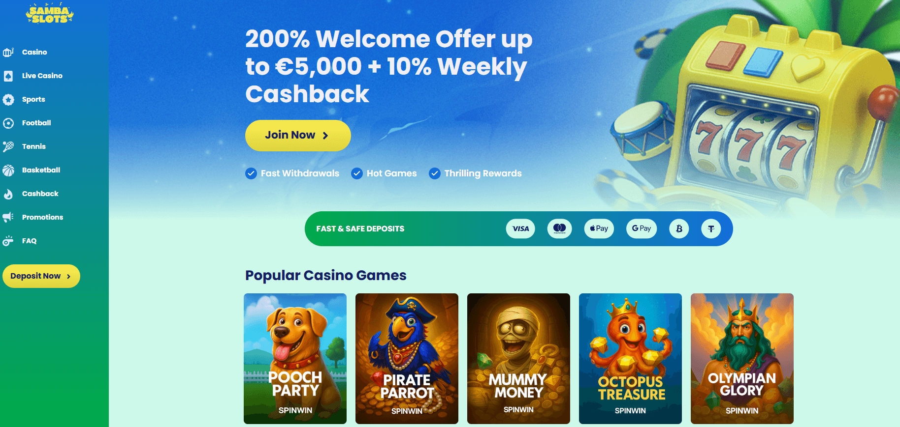 Samba Slots στοιχηματικες εταιριες